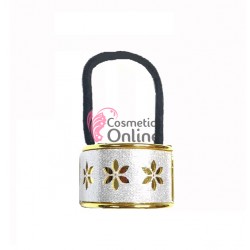 Inel pentru prins parul din plastic model ILM023EE Auriu cu model